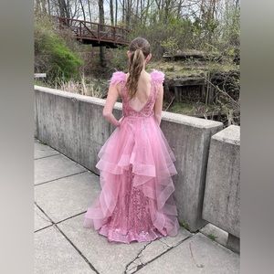 pink camille la vie ball gown dress. worn once still in great condition.
